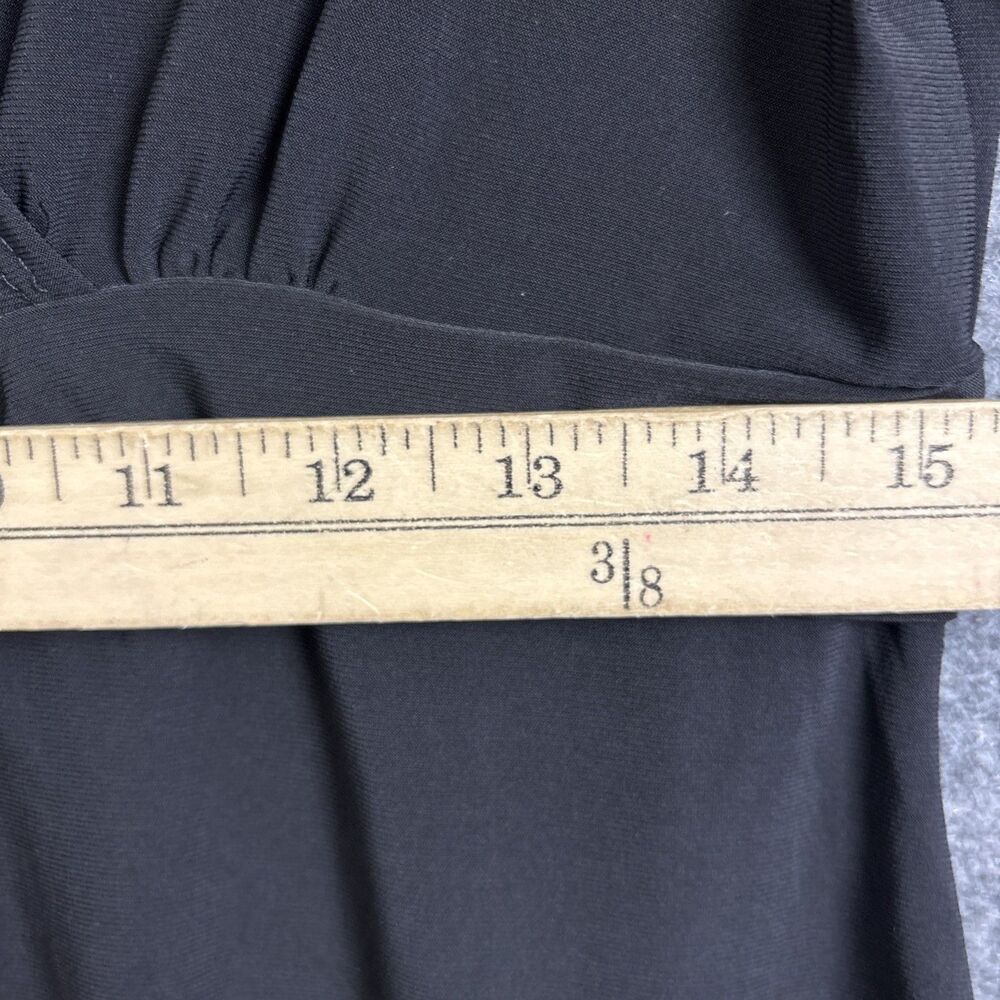 Saint Lawrence Top Blouse  Womens Size L Black Handkerchief Hem - Picture 9 of 10